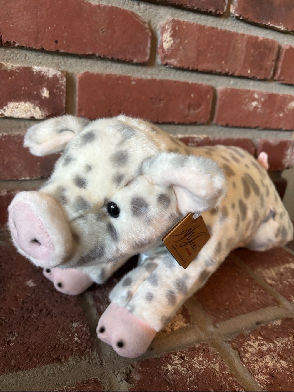 Miyoni by Aurora 17” Spotted Pig - Stuffed Plush Animal
